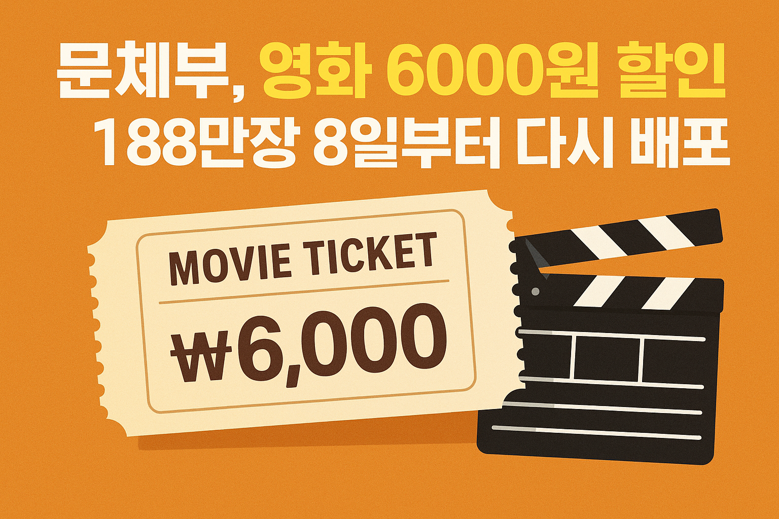 영화 할인권 문체부 영화할인권 정부지원 추가 188만장 선착순