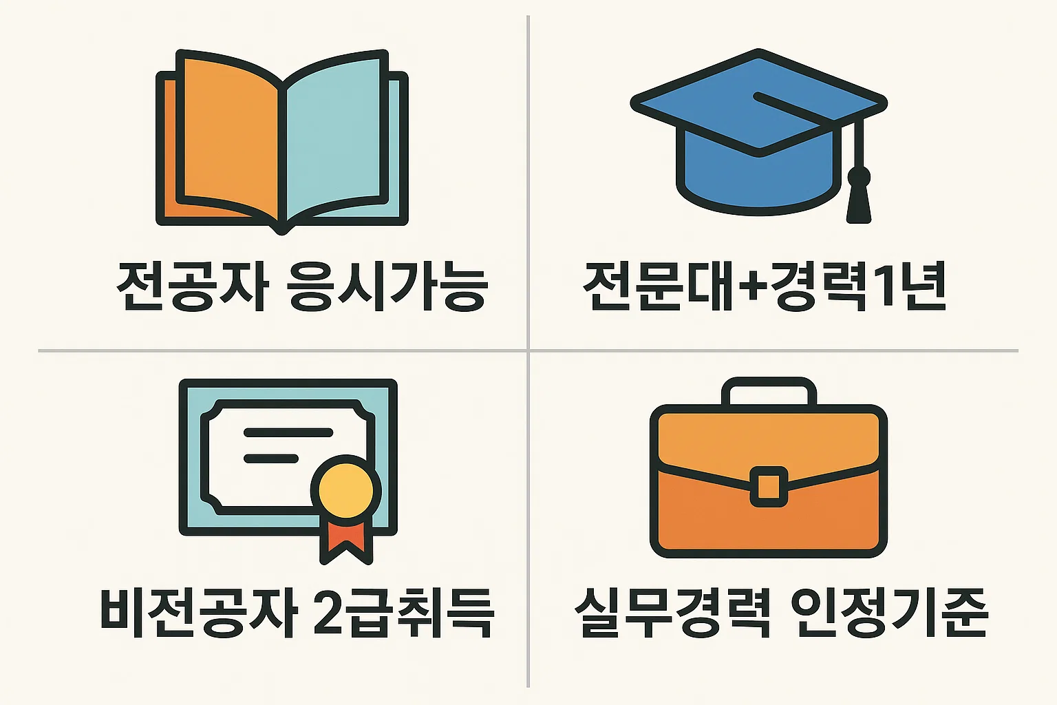 사회복지사1급 자격증 응시자격을 전공자 기준, 전문대+경력1년, 비전공자 2급 취득, 실무경력 인정기준 등으로 구분해 2026 최신 기준에 맞춰 정리한 인포그래픽 설명 이미지