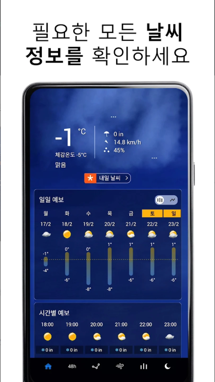 핸드폰 바탕화면 날씨 위젯 만들기, 배경화면 실시간 날씨예보 보기