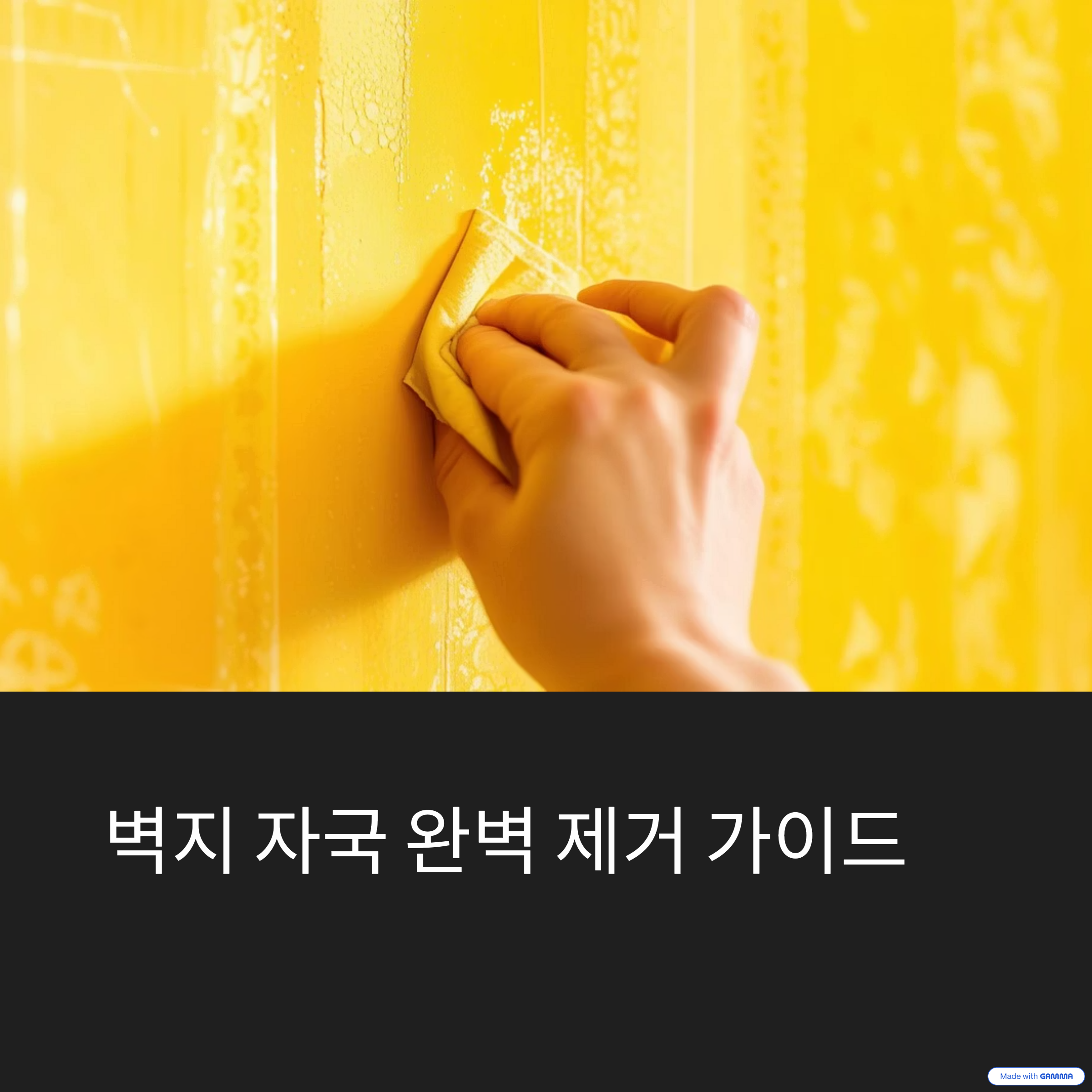 벽지 자국 완벽 제거 가이드