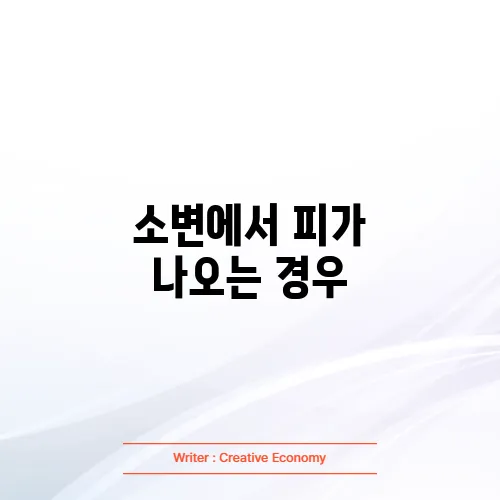 소변에서 피가 나오는 경우