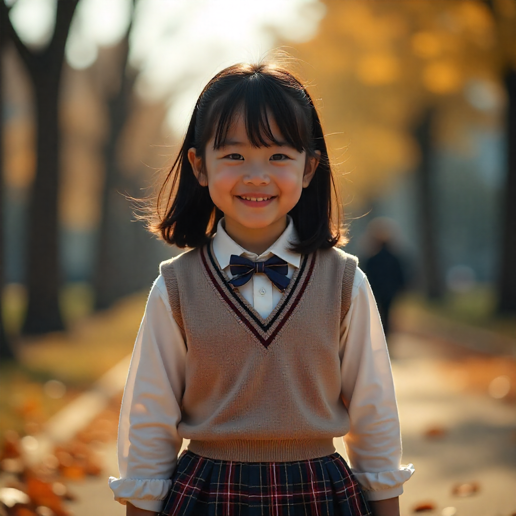 유아 여학생의 밝게 웃는 모습