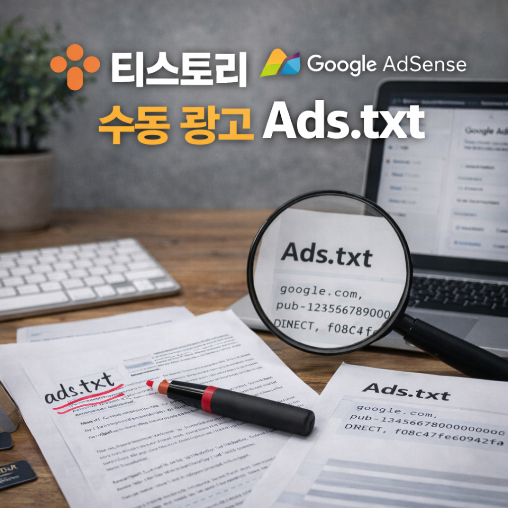 티스토리 구글 에드센스 수동 광고 Ads.txt 설정