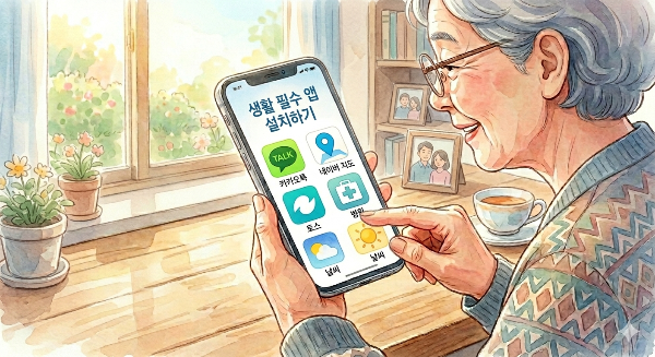 스마트폰 앱 설치 방법 배우기