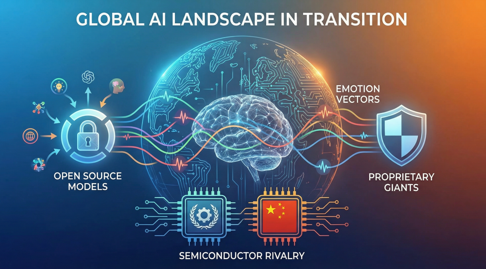 오픈소스 모델의 약진, 반도체 주권 경쟁, AI 감정 연구까지 -- 2026년 4월 첫째 주 AI 산업의 격동적인 변화를 한눈에 담았습니다