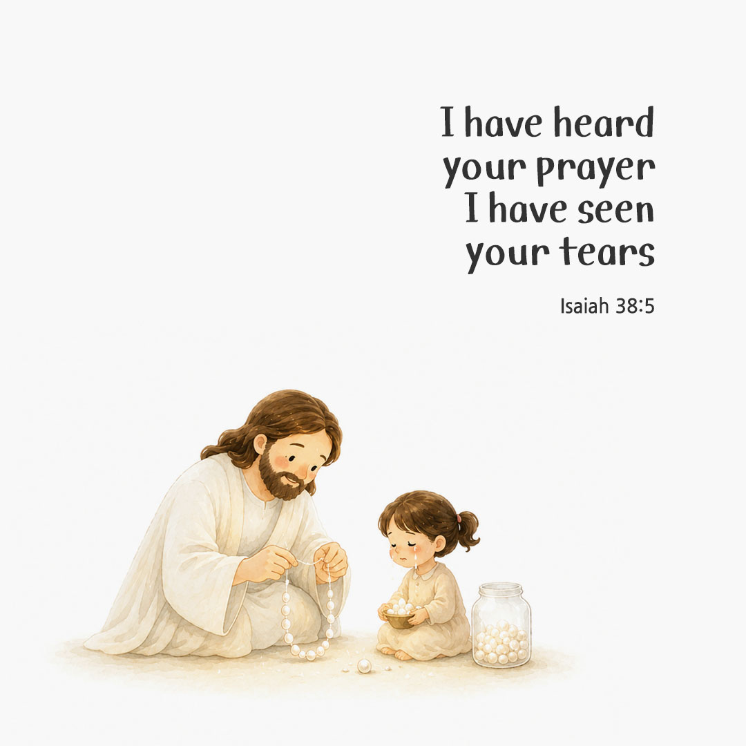 Today's Bible verse card Isaiah 38:5 scripture image