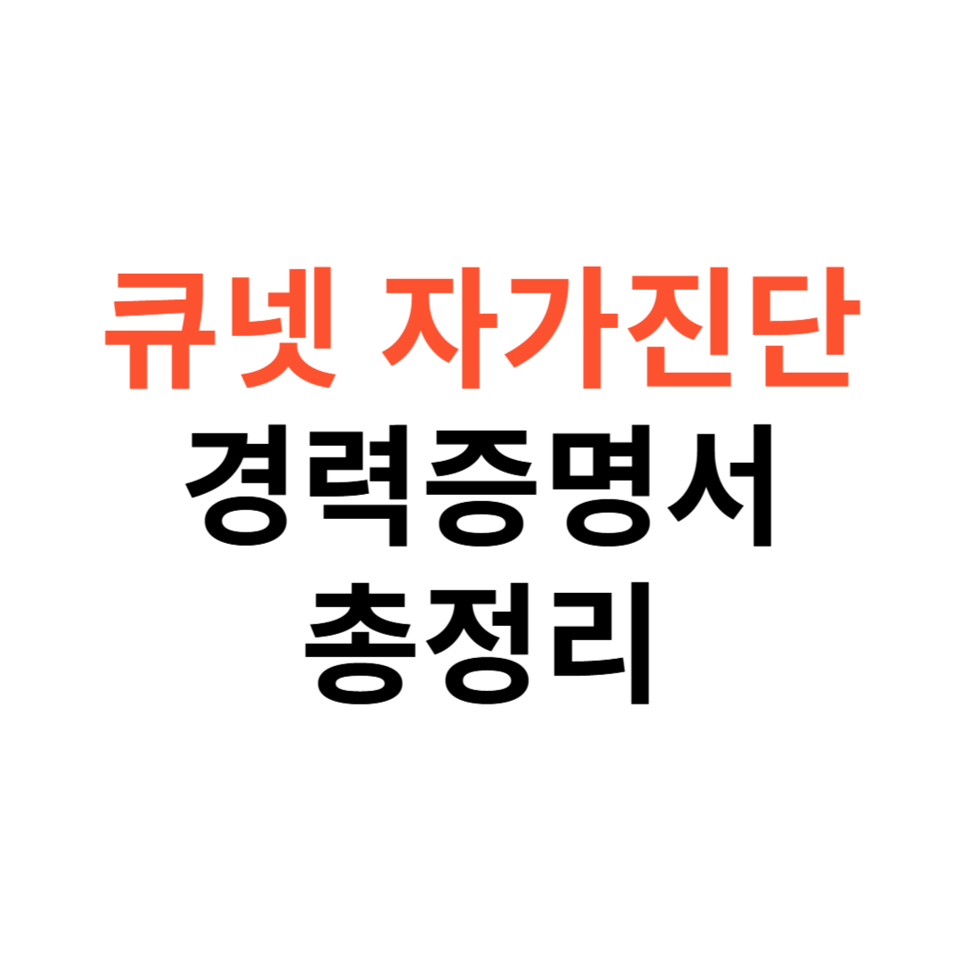 큐넷 자가진단