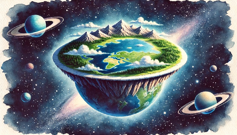 음모론 지구 평평설에 대한 이미지