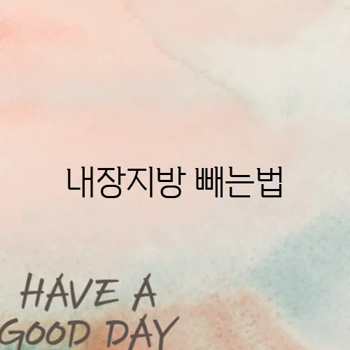 내장지방 빼는법