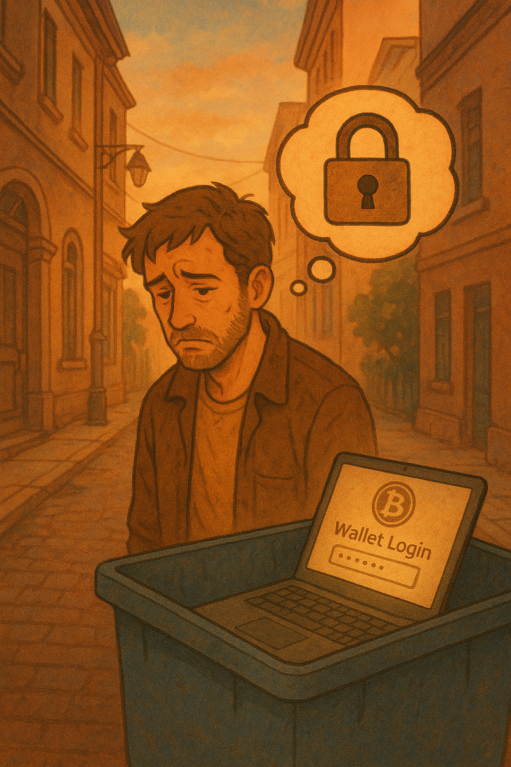 지갑 비번 잊은 채로 노트북 폐기한 사연 사진