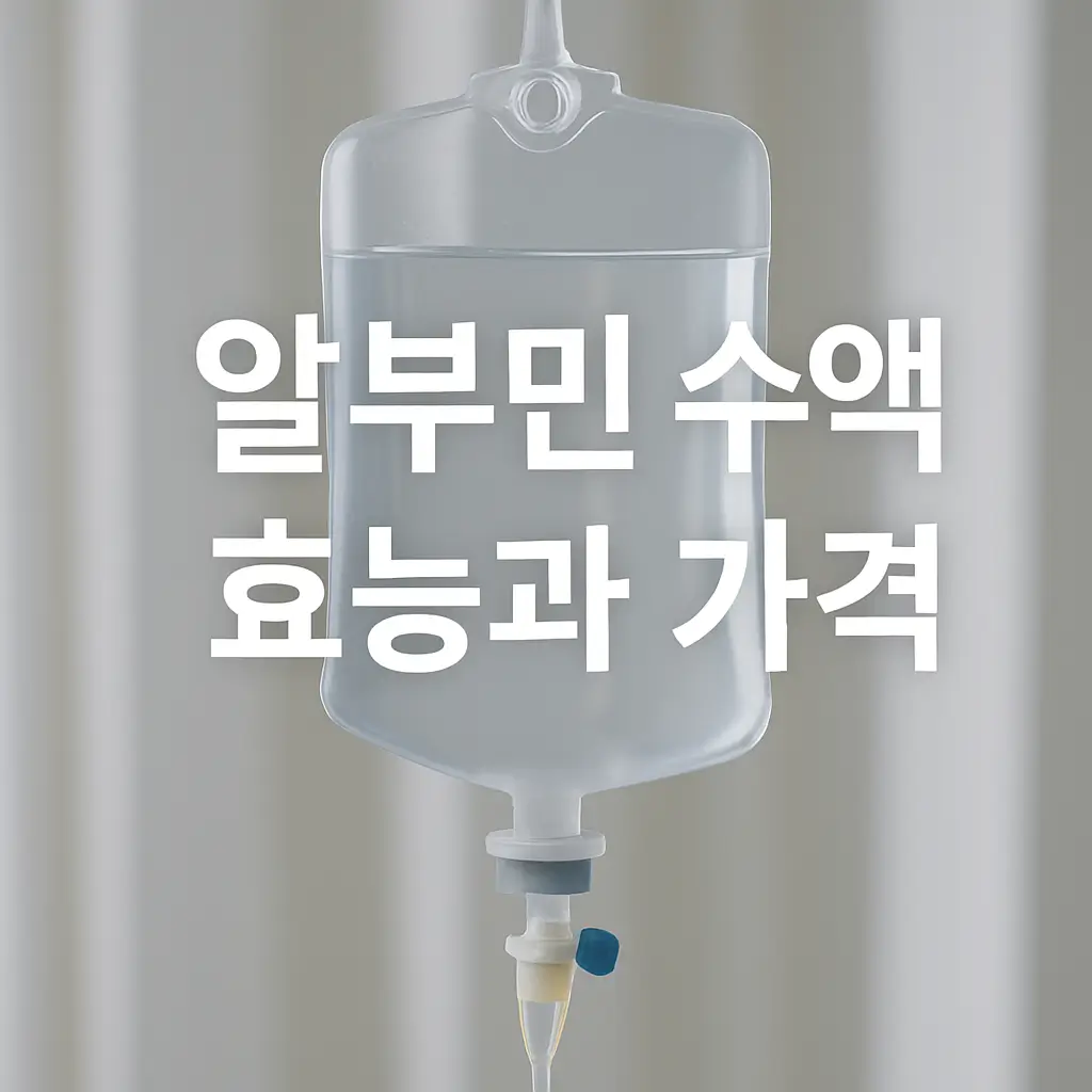 알부민 수액 효능과 가격