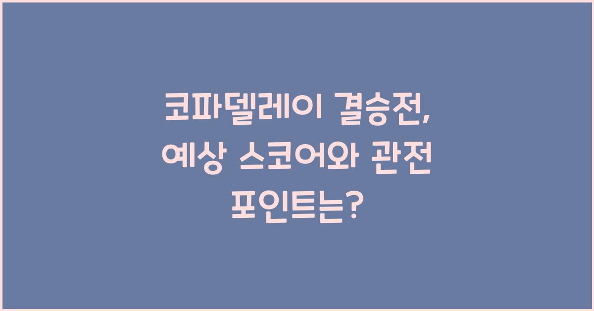 코파델레이 결승전