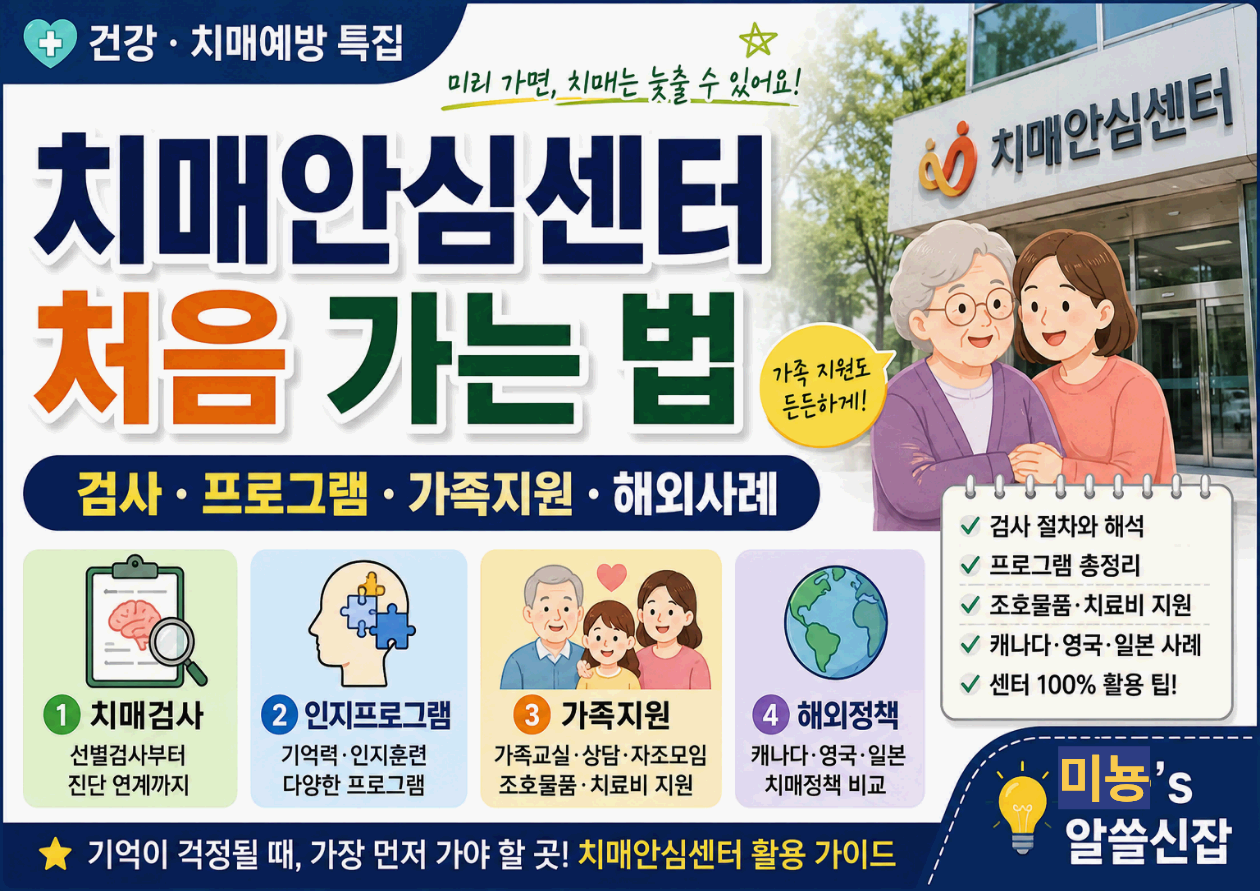 치매안심센터|검사부터 가족 지원까지, 해외 선진사례까지 한 번에 정리