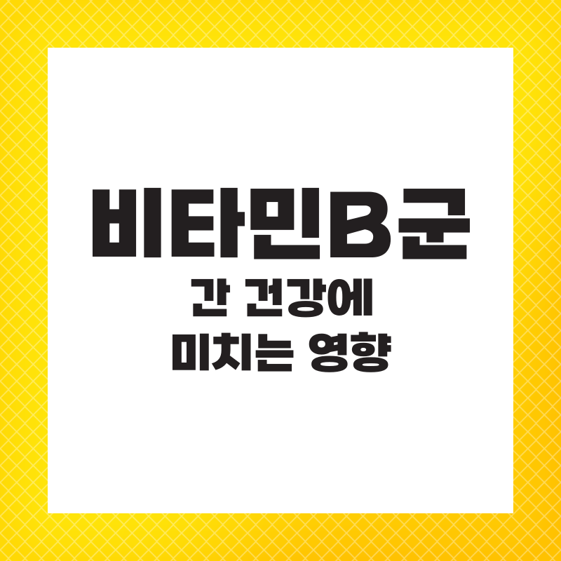 비타민 B 효능 하루 권장량 영양제 복용법