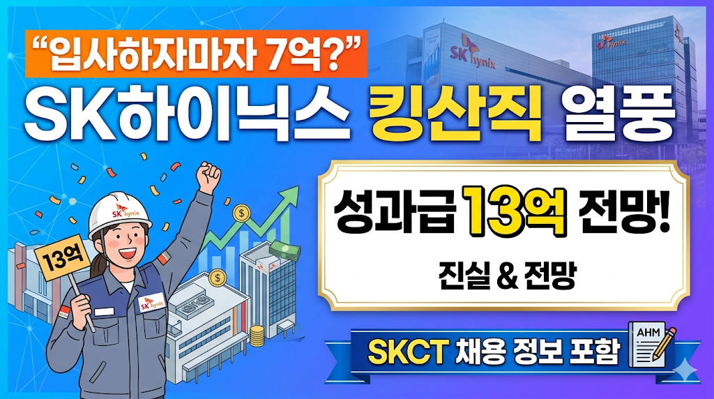 SK하이닉스 킹산직 열풍, "입사하자마자 7억?" 성과급 13억 전망의 진실 (SKCT 채용 정보 포함)