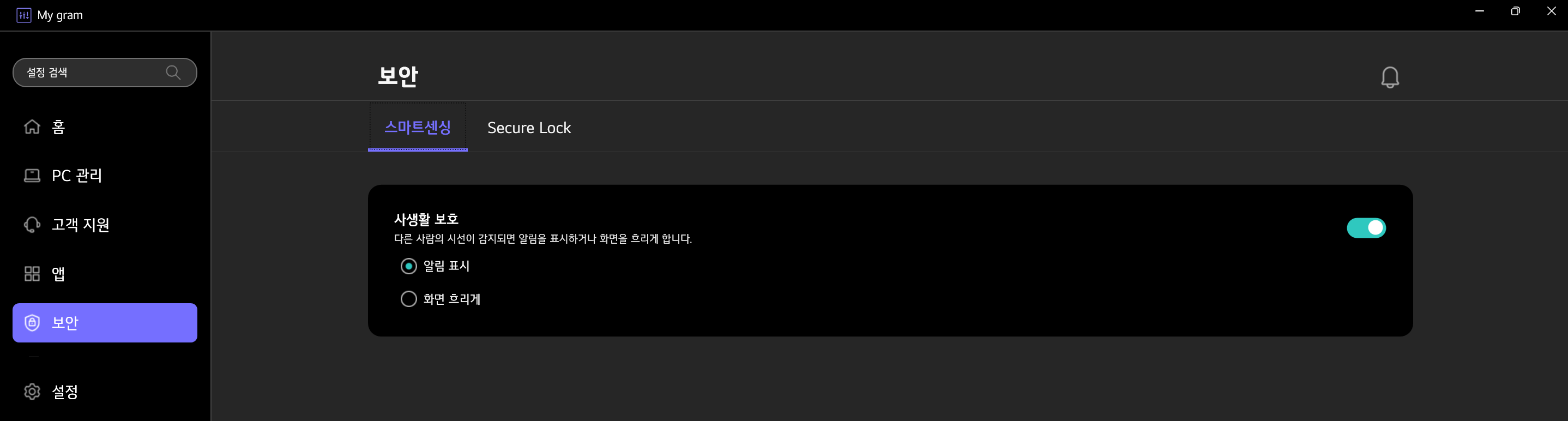 My gram 보안