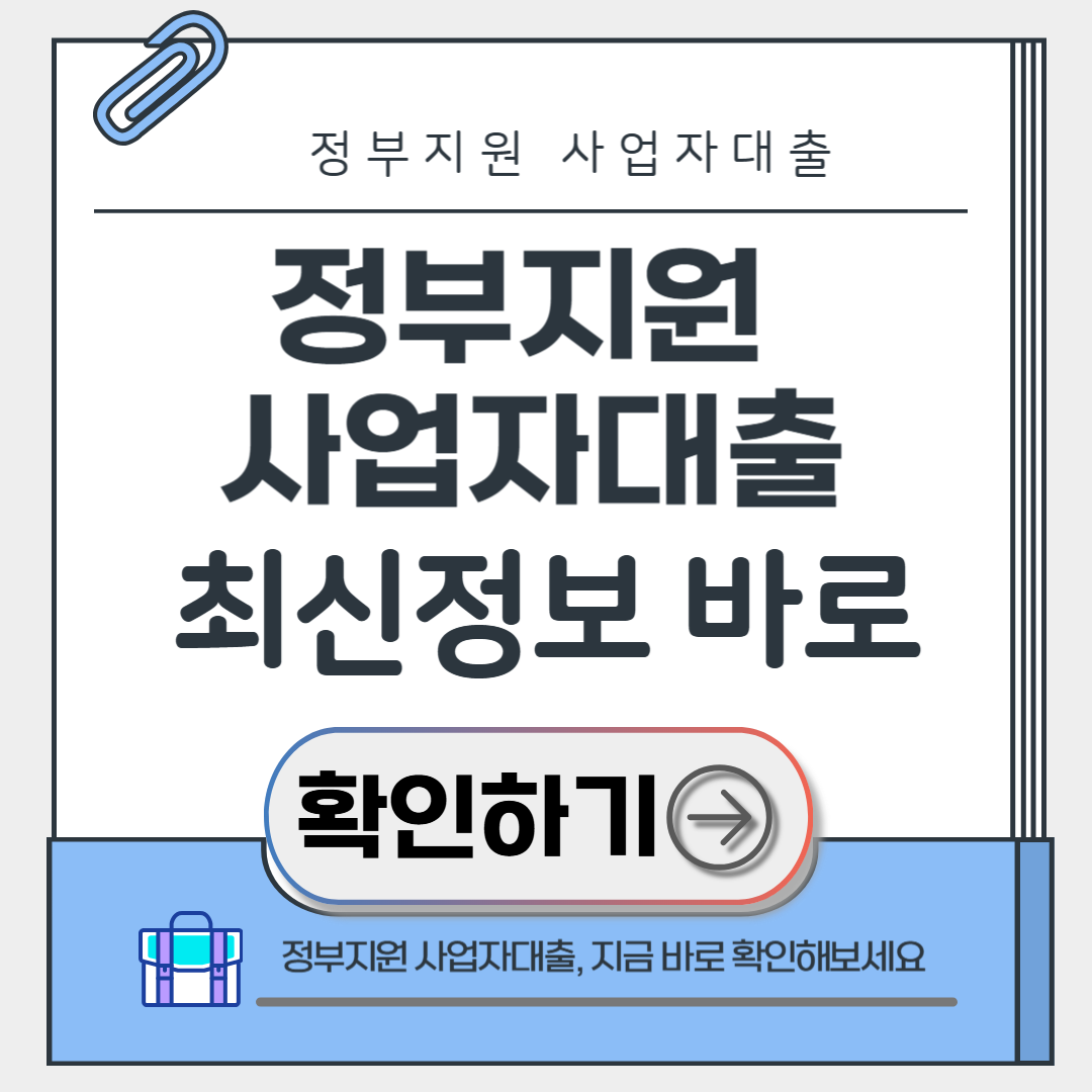 정부지원 사업자대출