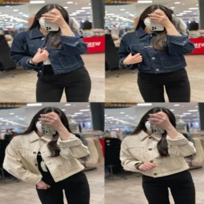 17 후아유 후아유 여성 데님 자켓 크롭 인싸 완판 핏 WHJEC2333F