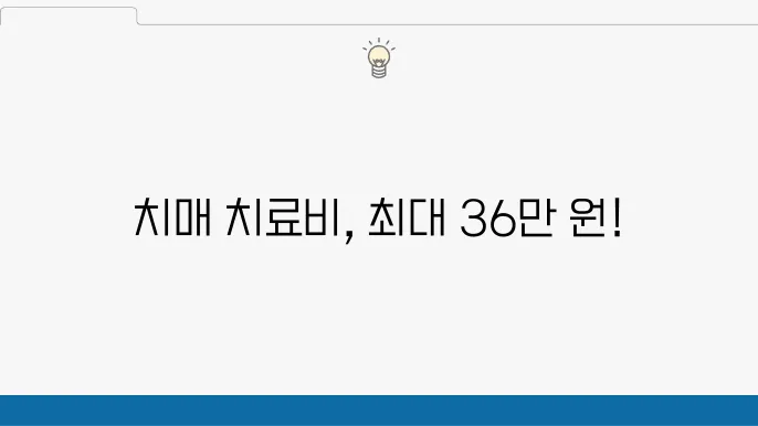 치매 치료 관리비 지원 개념