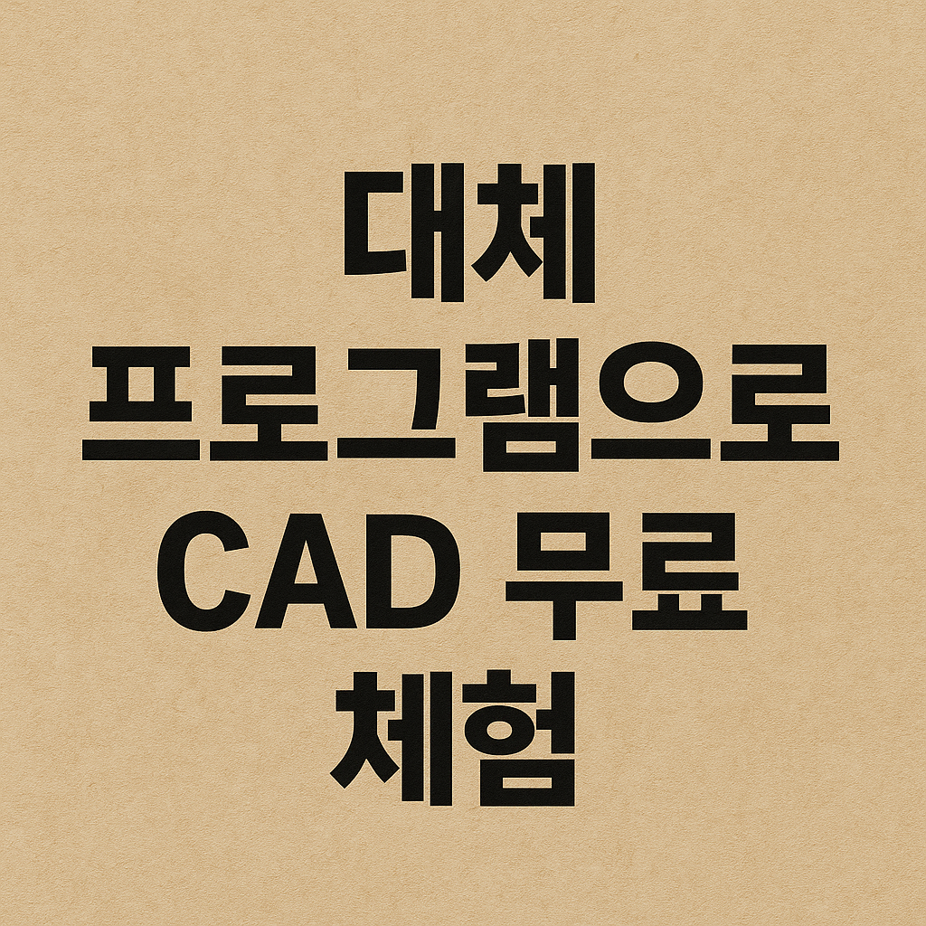대체 프로그램으로 CAD 무료 체험