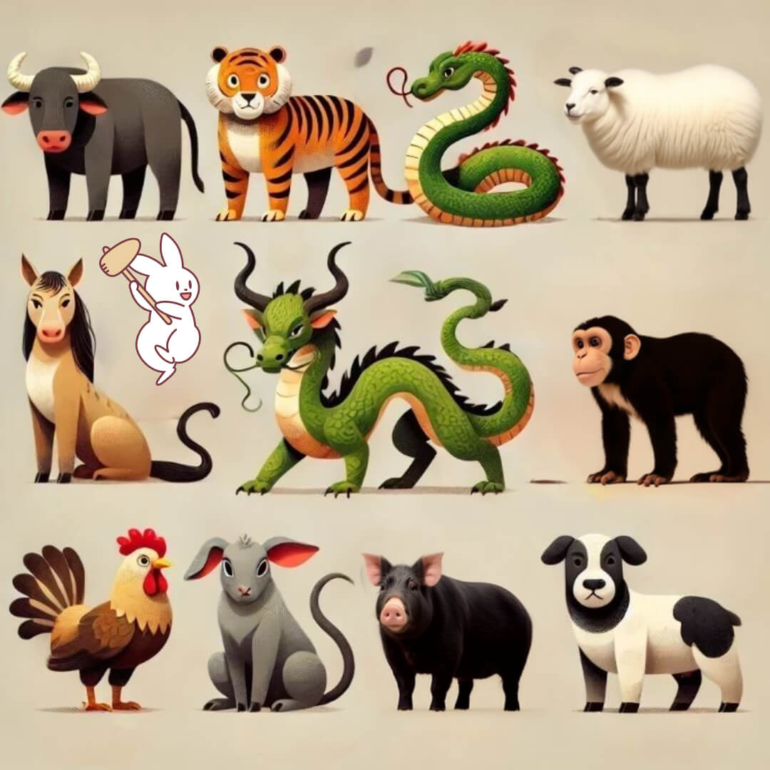 12가지 띠 동물 이미지