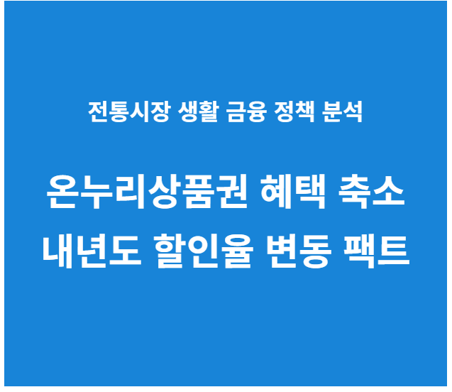 온누리 상품권 혜택 축소