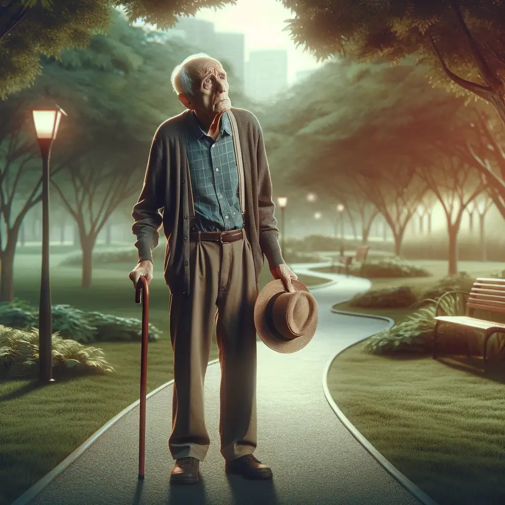 알츠하이머병으로 인해 혼란을 겪고 있는 노인