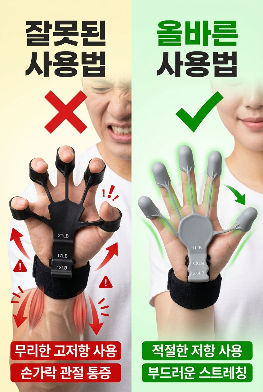 손가락 스트레처 추천 주의사항 잘못된 사용법