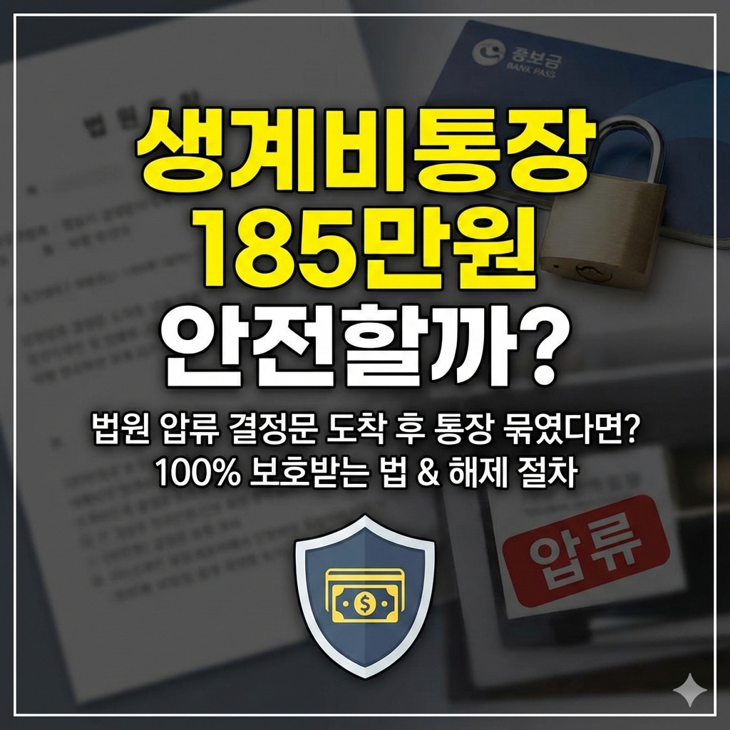 법원 압류 결정문 도착 후 생계비통장 잔액 정말 100% 안전할까