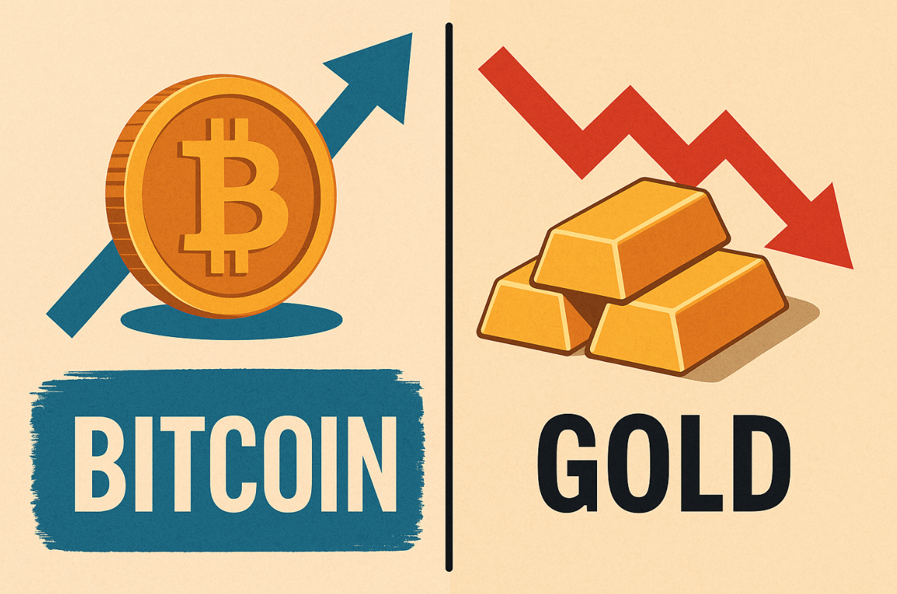 비트코인과 금의 투자 패턴 비교에 관한 이미지