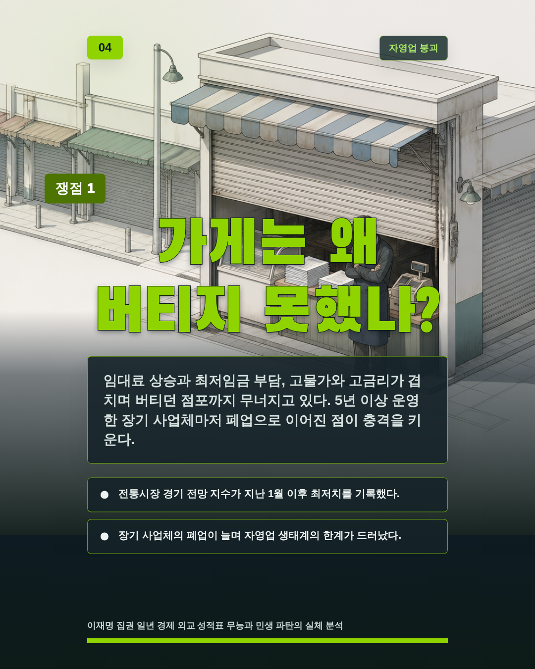 가게는 왜 버티지 못했나?