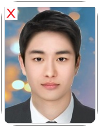 여권사진 잘못된 예시2