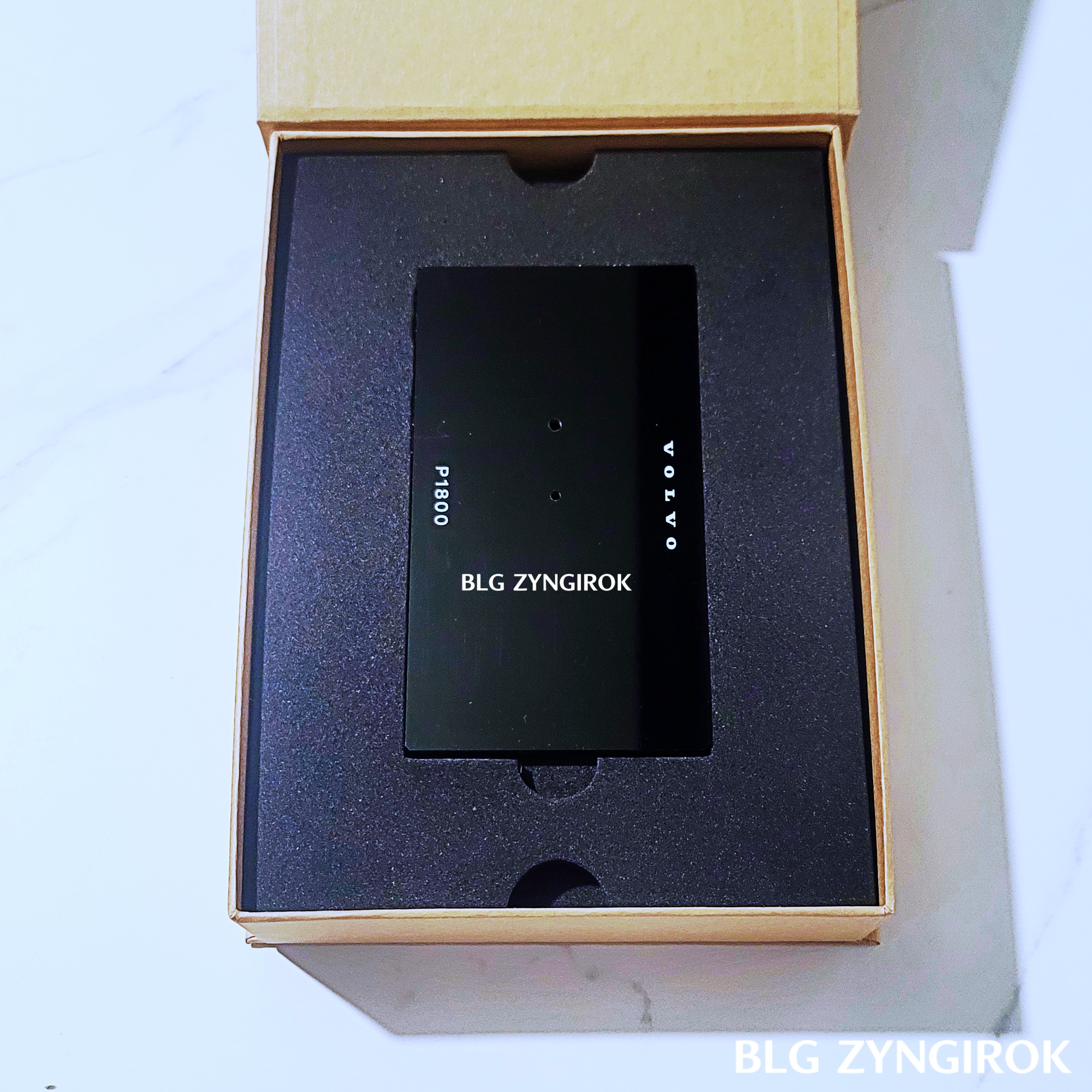 볼보 P1800 다이캐스트 플레이트가 놓여있다.