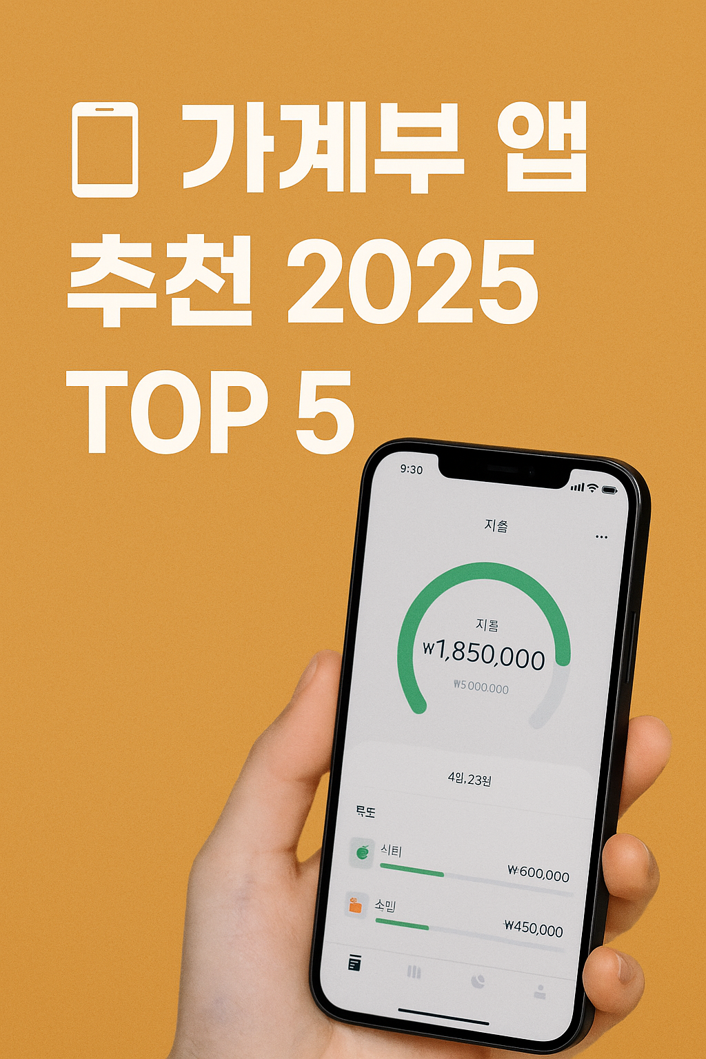 가계부 앱 추천 TOP 5