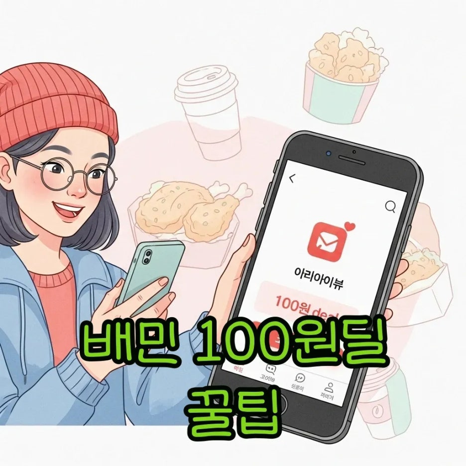 배민 100원딜로 알뜰하게 즐기는 모습
