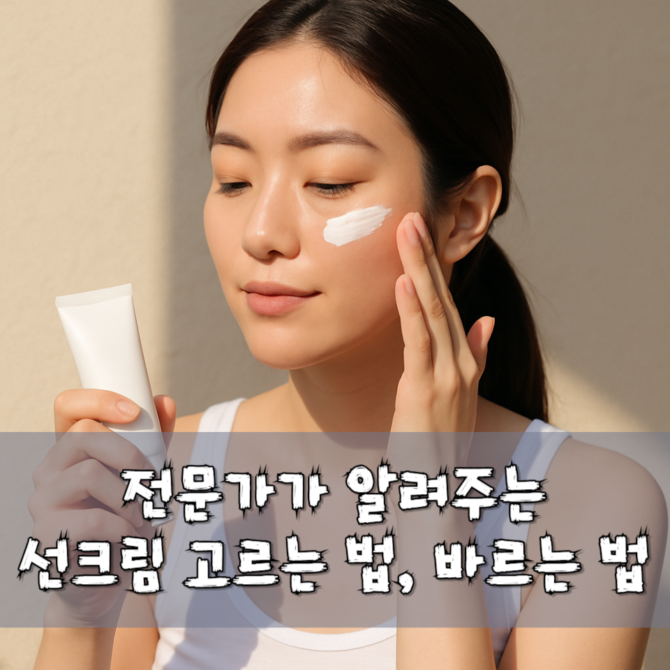 전문가가 알려주는 선크림 고르는법 바르는법