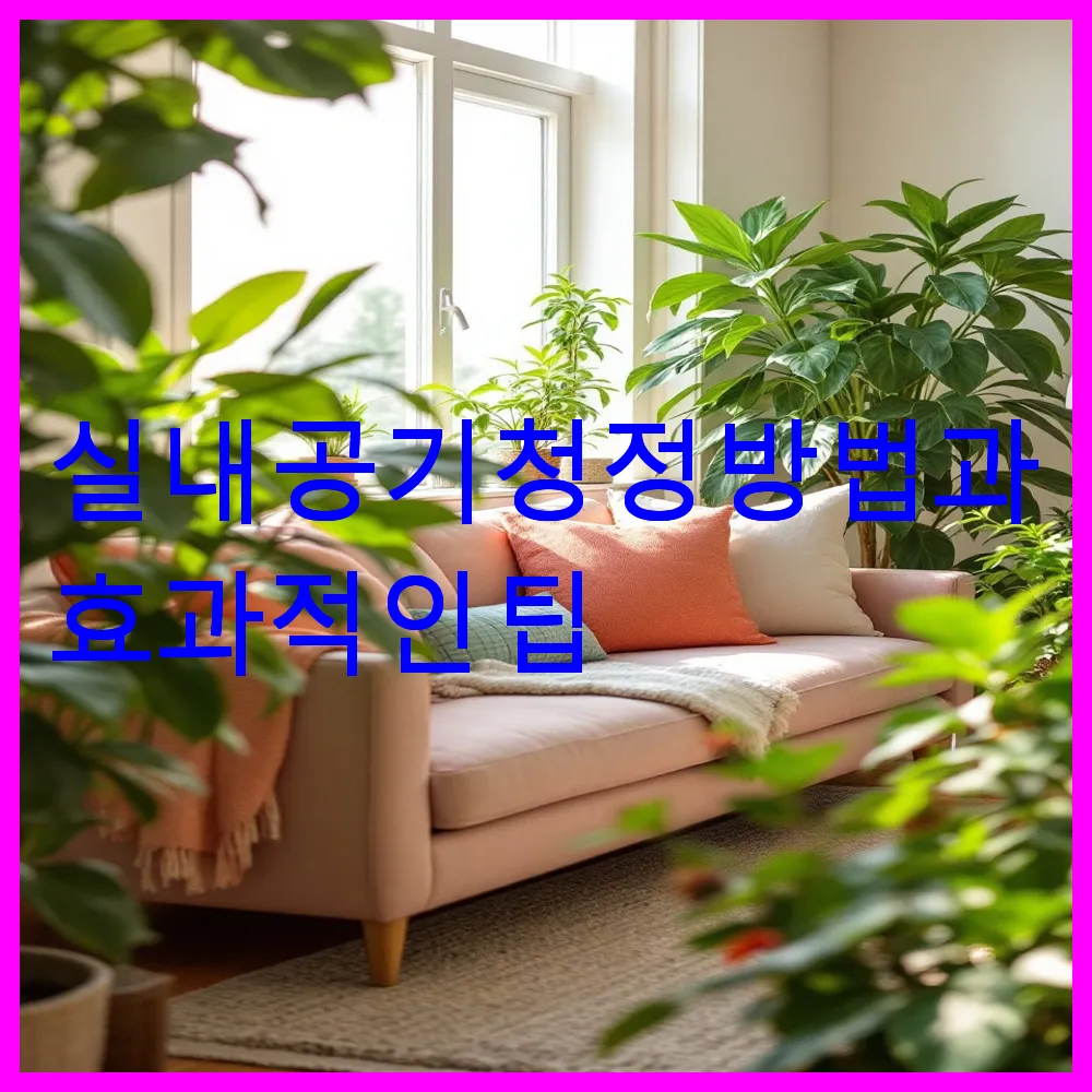 실내 공기청정 방법과 효과적인 팁