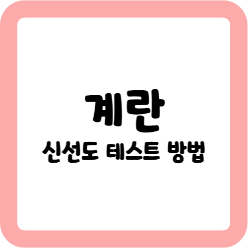 계란 신선도 테스트