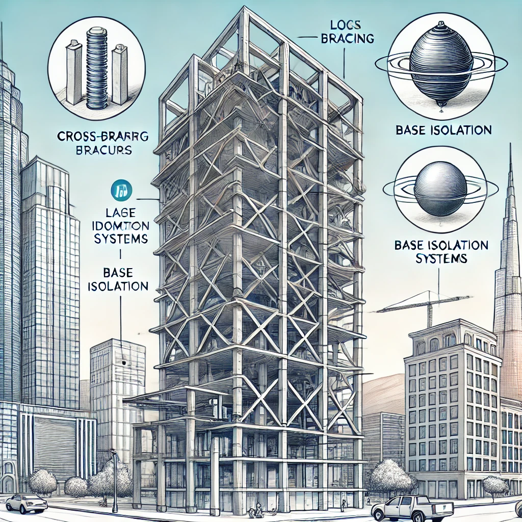 내진 설계를 하는 건축물의 이미지