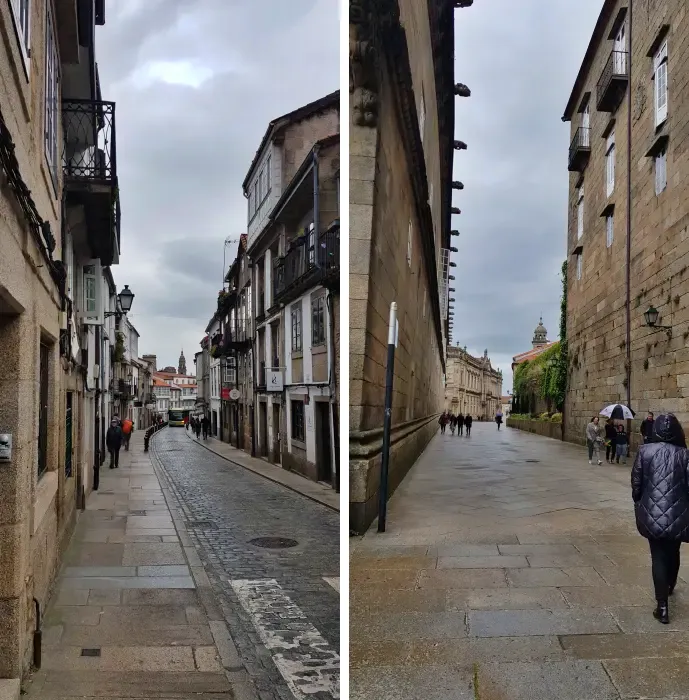 산티아고 골목 풍경 사진