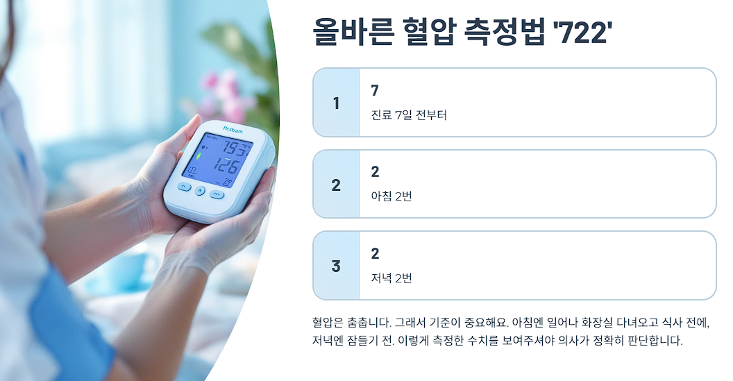 올바른 혈압 측정법 &lsquo;722&rsquo;