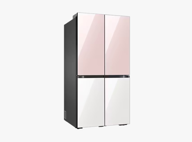 삼성전자 비스포크 냉장고 4도어 870L 색상 글램 핑크+글램 화이트