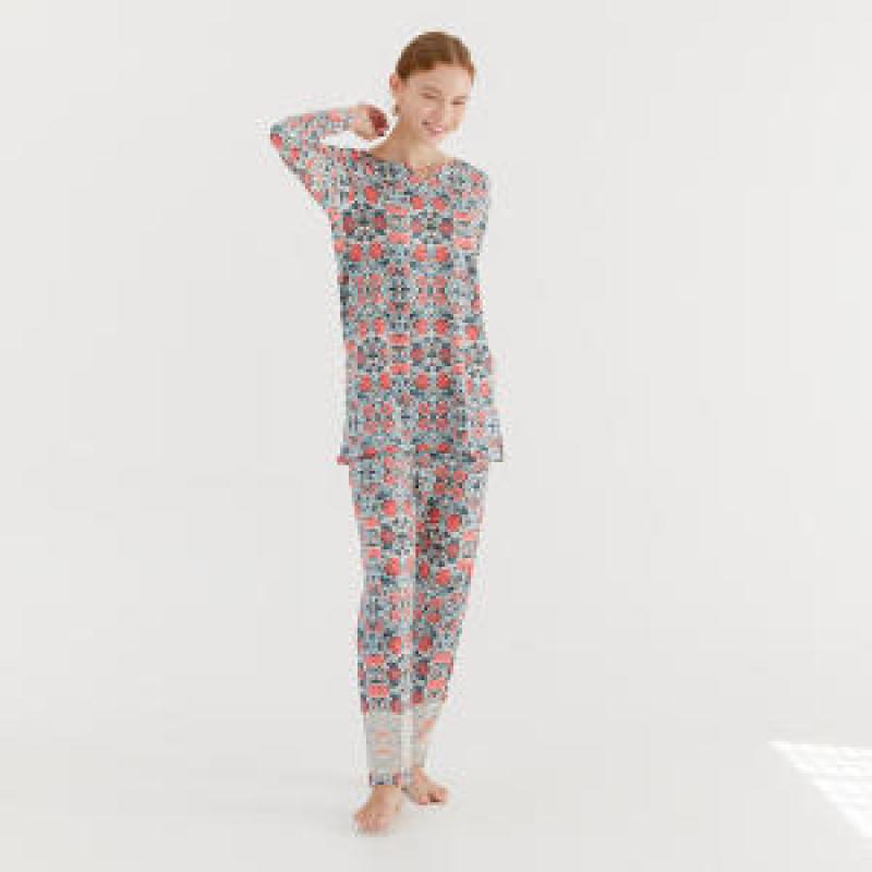 라페어 코랄 플라워 수딩웜 애니웨어 상하의세트 LWJLAST0117-CF