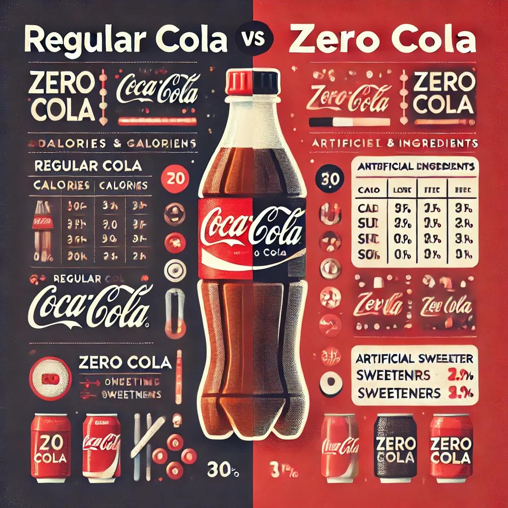일반콜라와 제로콜라 칼로리 비교
