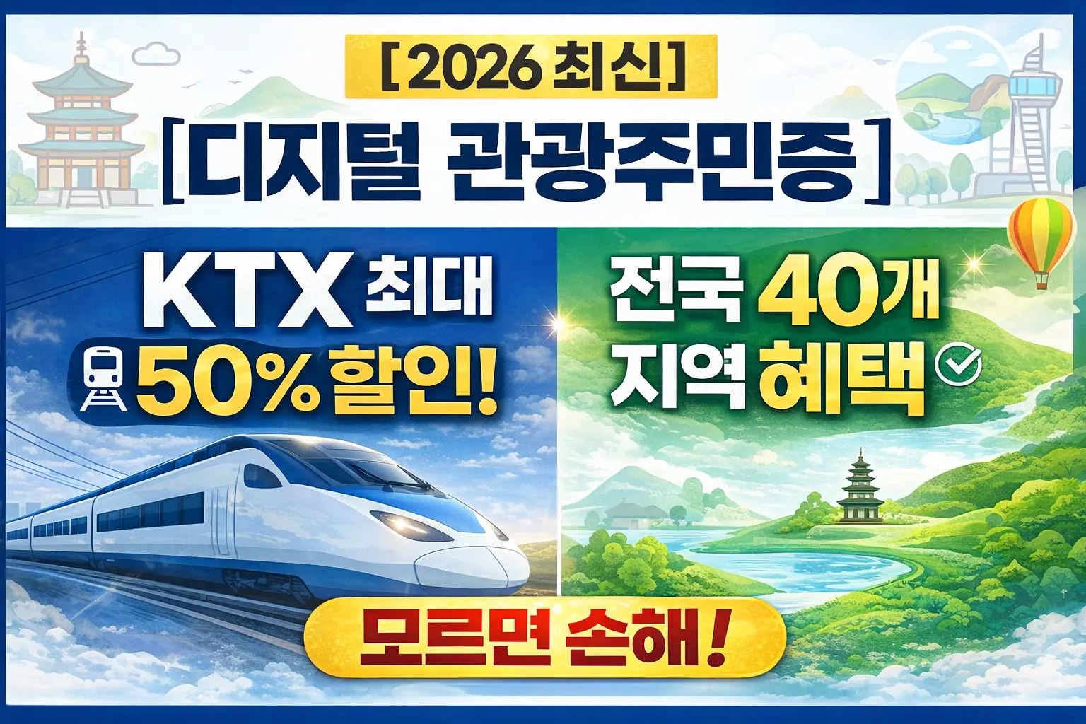 디지털 관광주민증 발급 방법과 혜택 정리 KTX 할인 최대 50%