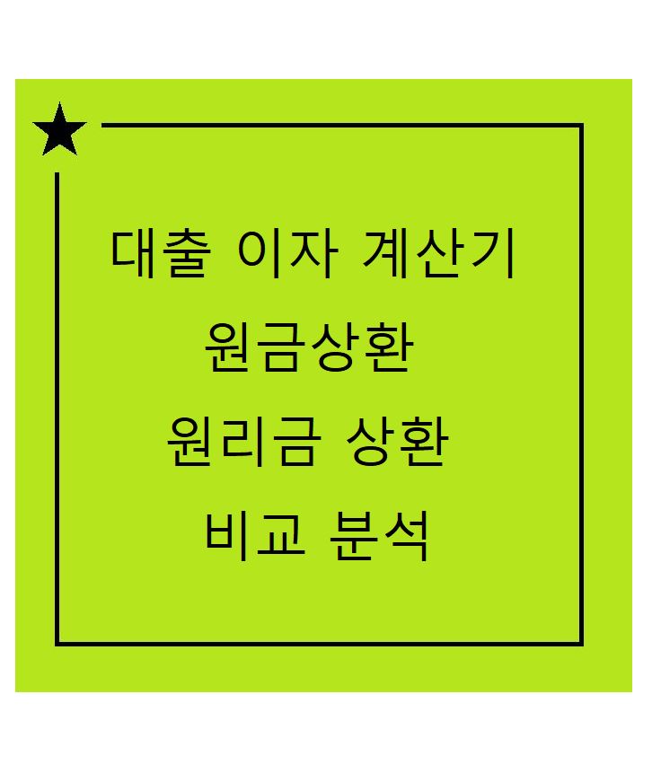 대출 이자 계산기 사용방법