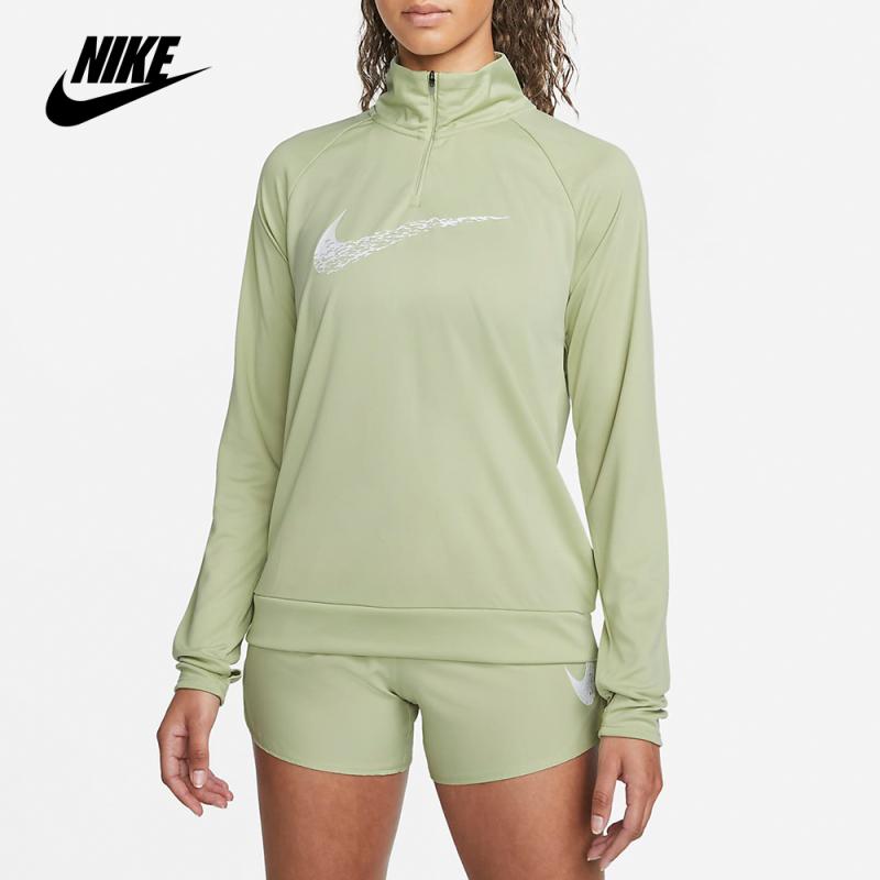 나이키 래쉬가드 스우시 하프 집업 긴팔 러닝 티셔츠 여성 올리브