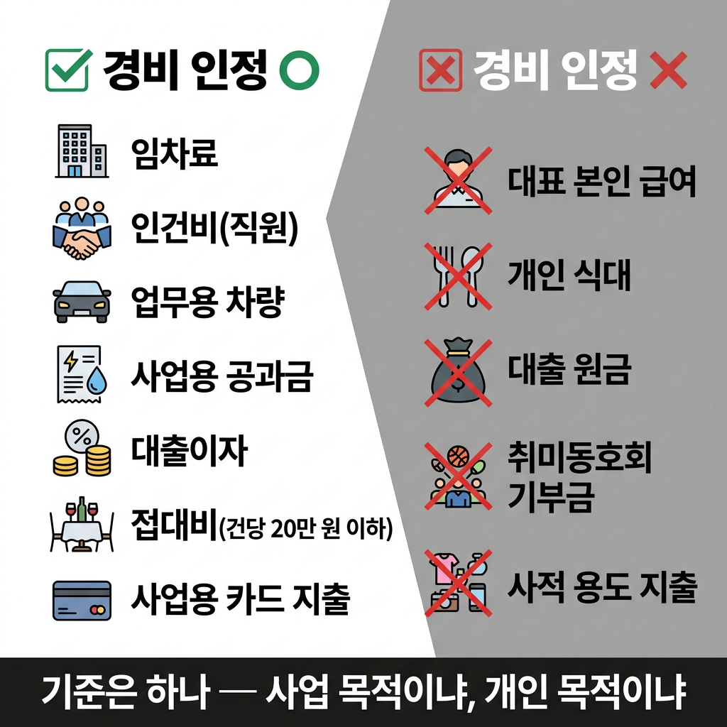 개인사업자 비용처리와 필요경비 인정 기준을 정리한 표지 이미지