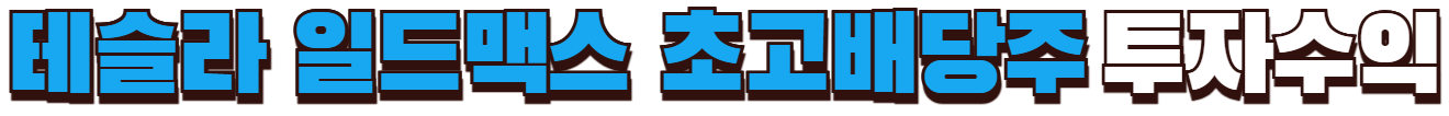 테슬라 초고배당주 연간 배당수익은?