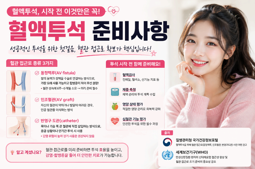 혈액투석 준비사항 이미지사진